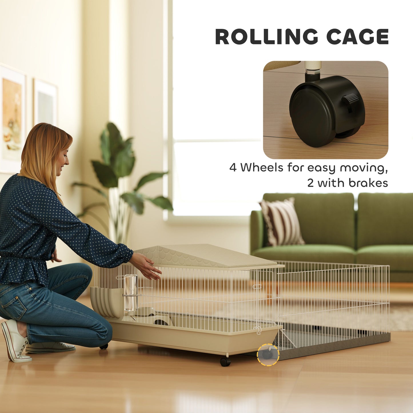 The Expandable Habitat: Premium Guinea Pig & Hedgehog Cage with Detachable Playpen