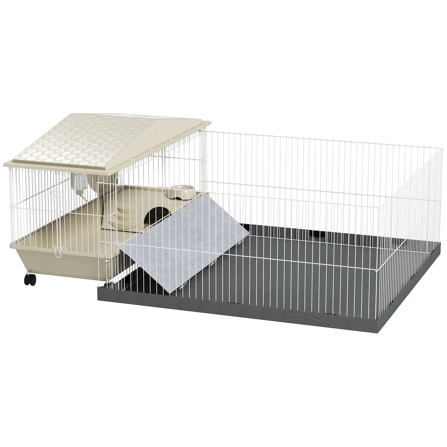 The Expandable Habitat: Premium Guinea Pig & Hedgehog Cage with Detachable Playpen