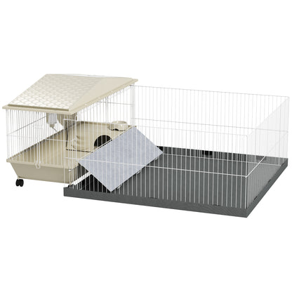 The Expandable Habitat: Premium Guinea Pig & Hedgehog Cage with Detachable Playpen