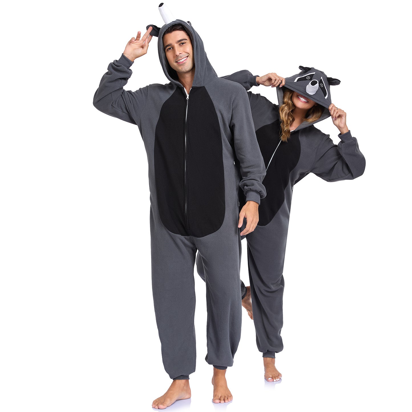 The Ultimate Comfort Crew: Animal Fleece Onesie Pajamas for Couples