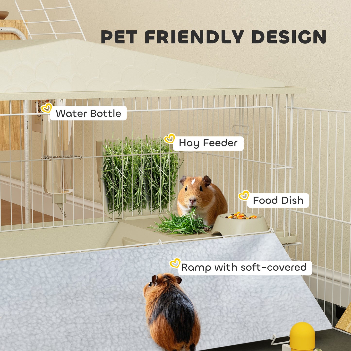 The Expandable Habitat: Premium Guinea Pig & Hedgehog Cage with Detachable Playpen