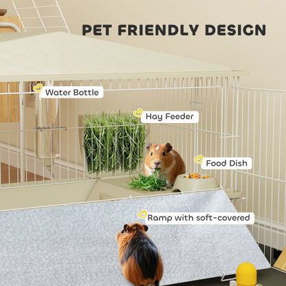 The Expandable Habitat: Premium Guinea Pig & Hedgehog Cage with Detachable Playpen